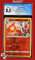 Sword & Shield Cinderace 034/202 Reverse Holo Pokemon League CGC 8.5
