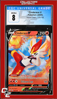 Rebel Clash Cinderace V 035/192 Holo CGC 8

