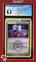 Rising Rivals Lucian's Assignment 92/111 Player Rewards Program Crosshatch Holo CGC 8.5
