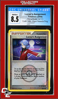 Rising Rivals Lucian's Assignment 92/111 Player Rewards Program Crosshatch Holo CGC 8.5
