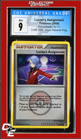 Rising Rivals Lucian's Assignment 92/111 Player Rewards Program Crosshatch Holo CGC 9
