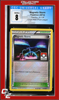 Flashfire Magnetic Storm 91/106 Pokemon League Crosshatch Holo CGC 8
