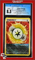 Rising Rivals Upper Energy 102/111 Player Rewards Program Crosshatch Holo CGC 8.5
