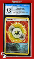 Rising Rivals Upper Energy 102/111 Player Rewards Program Crosshatch Holo CGC 7.5
