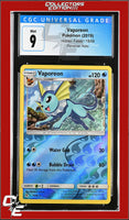 Hidden Fates Vaporeon 18/68 Reverse Holo CGC 9
