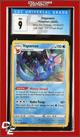 SWSH Black Star Promo Vaporeon SWSH072 Vivid Voltage 3-Pack Blister CGC 9
