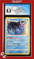 SWSH Black Star Promo Vaporeon SWSH072 Vivid Voltage 3-Pack Blister CGC 8.5
