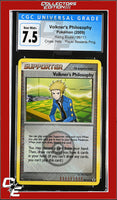 Rising Rivals Volkner's Philosophy 98/111 Player Rewards Program Crosshatch Holo CGC 7.5
