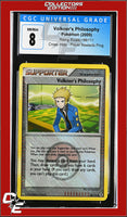 Rising Rivals Volkner's Philosophy 98/111 Player Rewards Program Crosshatch Holo CGC 8
