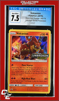 SM Black Star Promo Volcanion SM179 Unbroken Bonds Prerelease CGC 7.5
