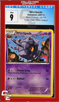 Black & White Whirlipede 53/114 Crosshatch Holo Pokemon League CGC 9
