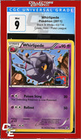 Black & White Whirlipede 53/114 Crosshatch Holo Pokemon League CGC 9
