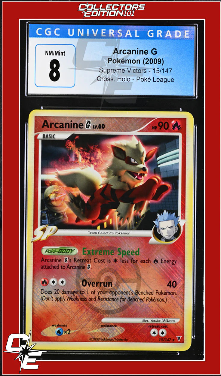 Supreme Victors Arcanine G 15/147 Pokemon League CGC 8