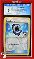 Guardians Rising Aqua Patch 119/145 Reverse Holo League Cup CGC 9
