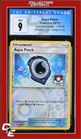 Guardians Rising Aqua Patch 119/145 Reverse Holo League Cup CGC 9
