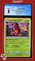 SM Black Star Promo Buzzwole SM218 Cosmic Eclipse Prerelease CGC 8
