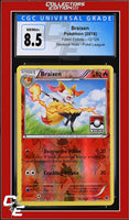 Fates Collide Braixen 12/124 Reverse Holo Pokemon League CGC 8.5
