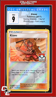 Burning Shadows Kiawe 116a/147 Alternate Art Pokemon League CGC 9
