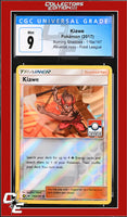 Burning Shadows Kiawe 116a/147 Alternate Art Pokemon League CGC 9
