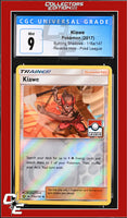 Burning Shadows Kiawe 116a/147 Alternate Art Pokemon League CGC 9
