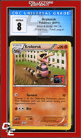 Black & White Krokorok 64/114 Pokemon League CGC 8
