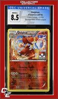 Fates Collide Delphox 13/124 Reverse Holo Pokemon League CGC 8.5

