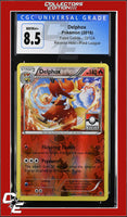 Fates Collide Delphox 13/124 Reverse Holo Pokemon League CGC 8.5
