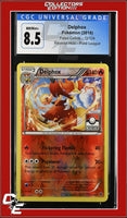 Fates Collide Delphox 13/124 Reverse Holo Pokemon League CGC 8.5
