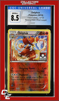 Fates Collide Delphox 13/124 Reverse Holo Pokemon League CGC 8.5
