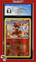 Fates Collide Delphox 13/124 Reverse Holo Pokemon League CGC 8.5
