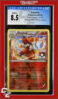 Fates Collide Delphox 13/124 Reverse Holo Pokemon League CGC 8.5
