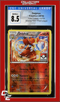 Fates Collide Delphox 13/124 Reverse Holo Pokemon League CGC 8.5
