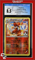 Fates Collide Delphox 13/124 Reverse Holo Pokemon League CGC 8.5
