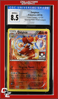 Fates Collide Delphox 13/124 Reverse Holo Pokemon League CGC 8.5
