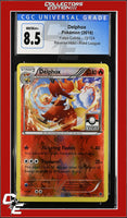 Fates Collide Delphox 13/124 Reverse Holo Pokemon League CGC 8.5
