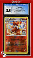 Fates Collide Delphox 13/124 Reverse Holo Pokemon League CGC 8.5
