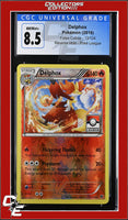 Fates Collide Delphox 13/124 Reverse Holo Pokemon League CGC 8.5
