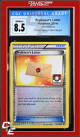 XY Professor's Letter 123/146 Crosshatch Holo Pokemon League CGC 8.5
