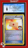 XY Professor's Letter 123/146 Crosshatch Holo Pokemon League CGC 9
