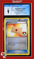 XY Professor's Letter 123/146 Crosshatch Holo Pokemon League CGC 9
