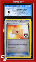 XY Professor's Letter 123/146 Crosshatch Holo Pokemon League CGC 9
