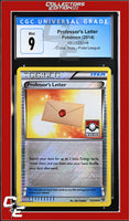 XY Professor's Letter 123/146 Crosshatch Holo Pokemon League CGC 9
