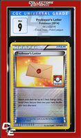 XY Professor's Letter 123/146 Crosshatch Holo Pokemon League CGC 9
