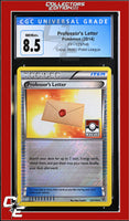 XY Professor's Letter 123/146 Crosshatch Holo Pokemon League CGC 8.5
