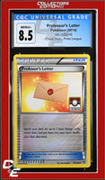 XY Professor's Letter 123/146 Crosshatch Holo Pokemon League CGC 8.5
