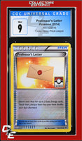 XY Professor's Letter 123/146 Crosshatch Holo Pokemon League CGC 9
