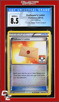 XY Professor's Letter 123/146 Crosshatch Holo Pokemon League CGC 8.5
