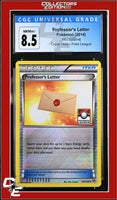 XY Professor's Letter 123/146 Crosshatch Holo Pokemon League CGC 8.5

