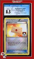 XY Professor's Letter 123/146 Crosshatch Holo Pokemon League CGC 8.5
