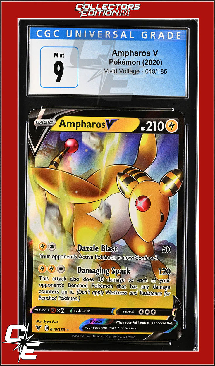 ampharos v pokemon card Pokmon TCG Vivid Voltage 049/185 Holo Ultra Rare Ryuta Fuse SWSH04 Ampharos V Full Art -
